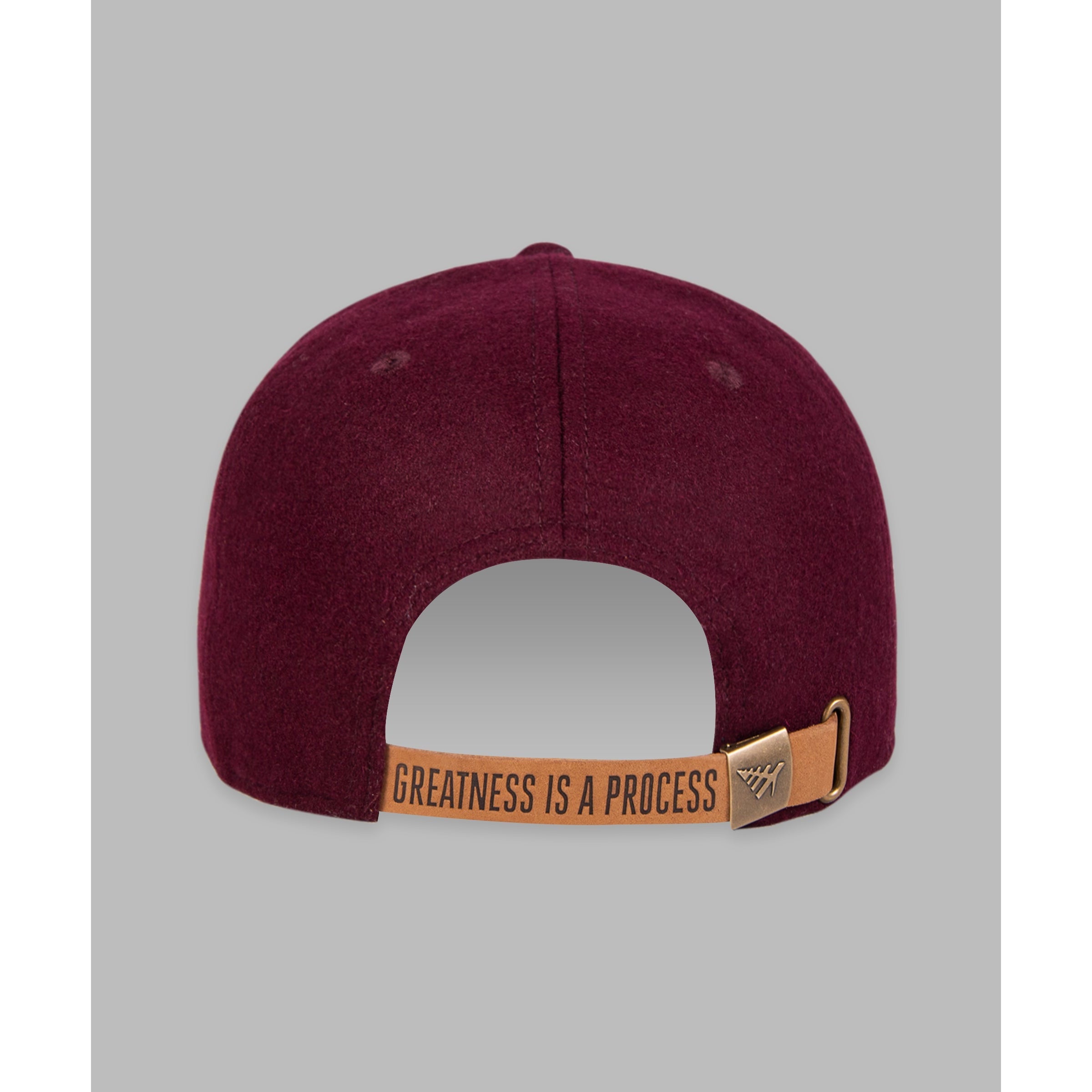 ORIGINAL CROWN IN MELTON WOOL AND LEATER STRAPBACK