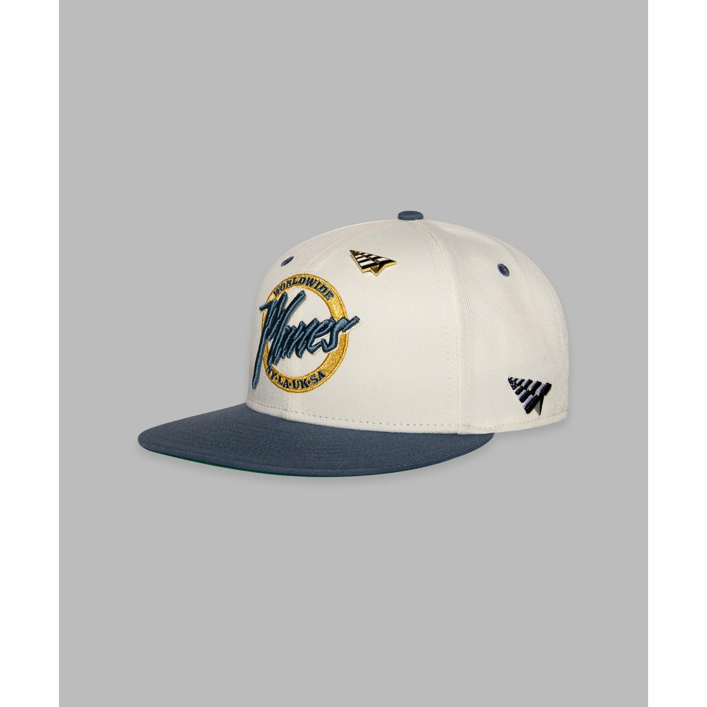 SMALL WORLD COLORBLOCK SNAPBACK-STONE BLUE