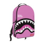 SHARK CENTRAL PINK EMBROIDERED SHARK BACKPACK