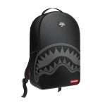 SHARK CENTRAL BLACK NYLON GRAY EMBOSSED BACKPACK