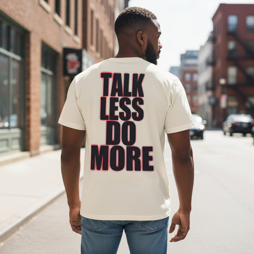 SPACE REVENGE TALK LESS  TEE - TAN