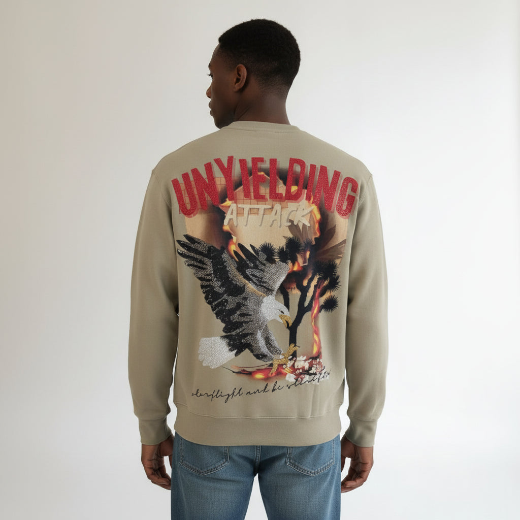 RST-413 GREEN (TAN) UNYIELDING DIAMOND CREW NECK