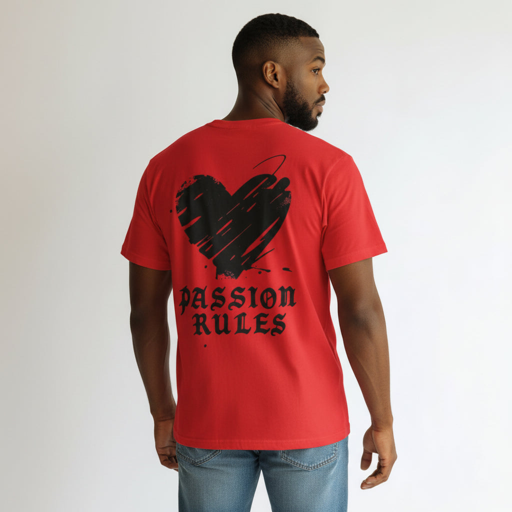 RST-134 RED PASSION DIAMONDS HEAVYWEIGHT TEE