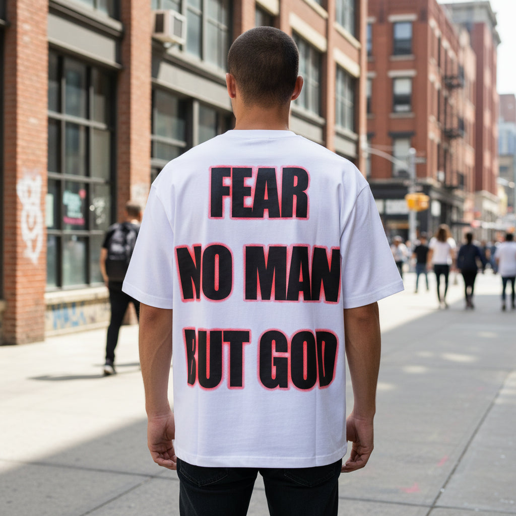FEAR NO MAN TEE - WHITE