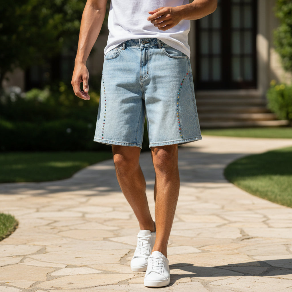 CATHEDRAL DENIM SHORTS (FR-F25-019)