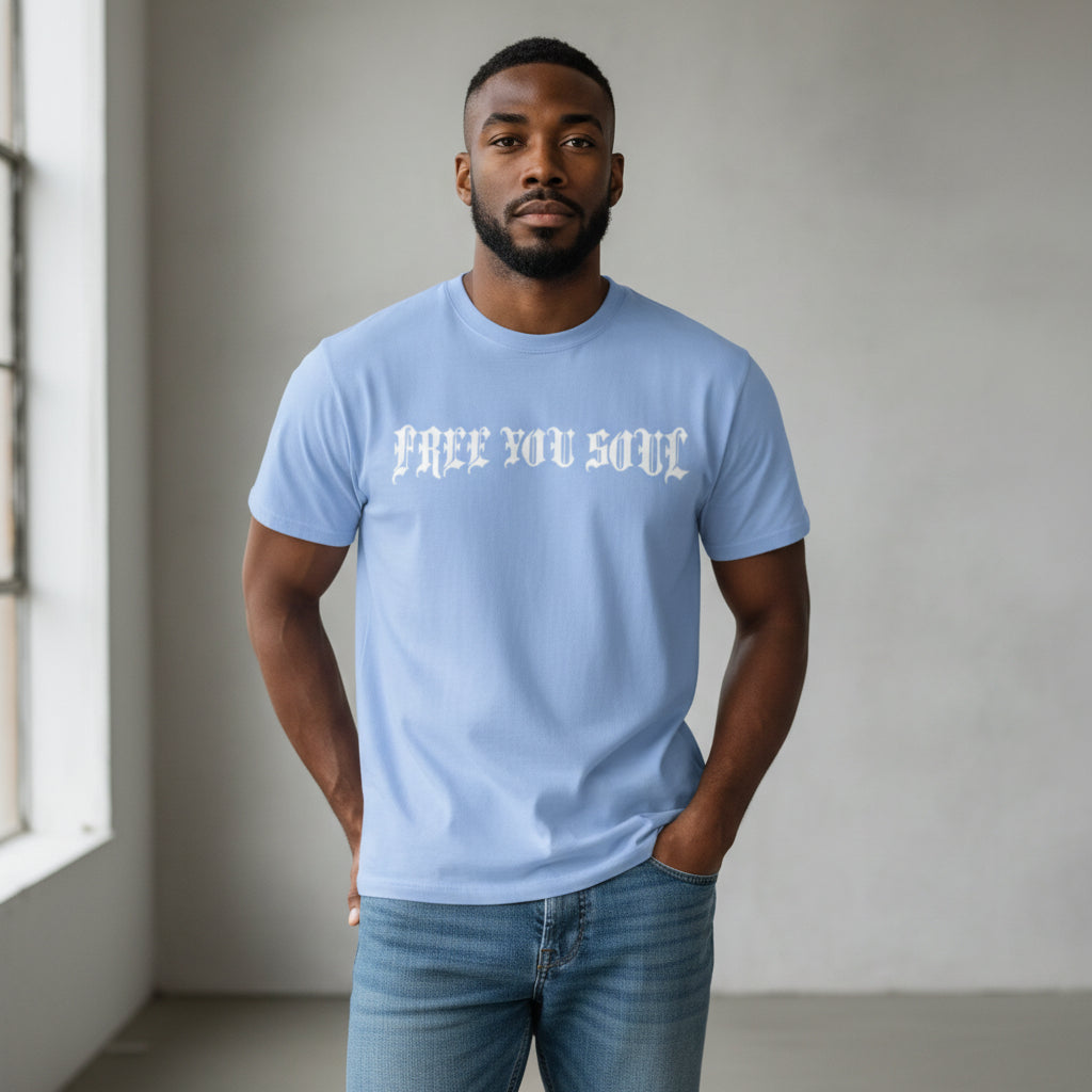 RST-313 BLUE FREE SOUL HEAVYWEGHT TEE